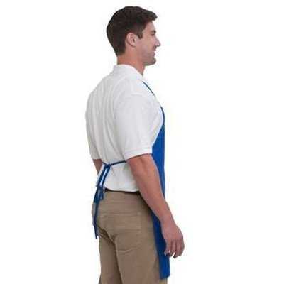 OTTO 803-401 7.5 oz Two Pocket Full Length Adjustable Bib Cotton Twill Aprons - Royal - HIT a Double - 1