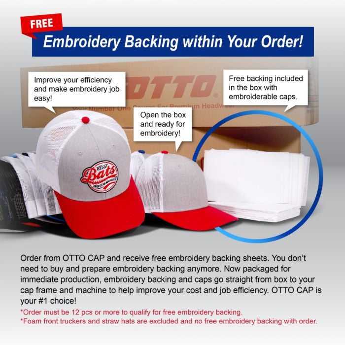 OTTO 83-1239 6 Panel Low Profile Mesh Back Trucker Hat - Red Navy White - HIT a Double - 1