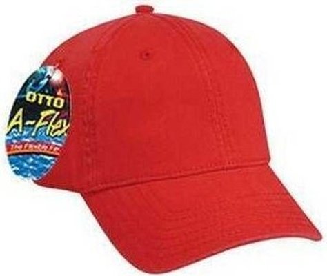 OTTO 94-737 Stretchable Garment Washed Cotton Twill Low Profile Pro Style Cap - Red - HIT a Double - 1