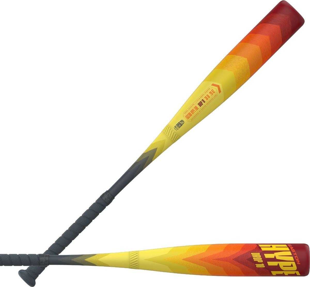 Easton 2024 Hype Fire (-10) USSSA Baseball Bat EUT4HYP10 - Black Yellow - HIT a Double