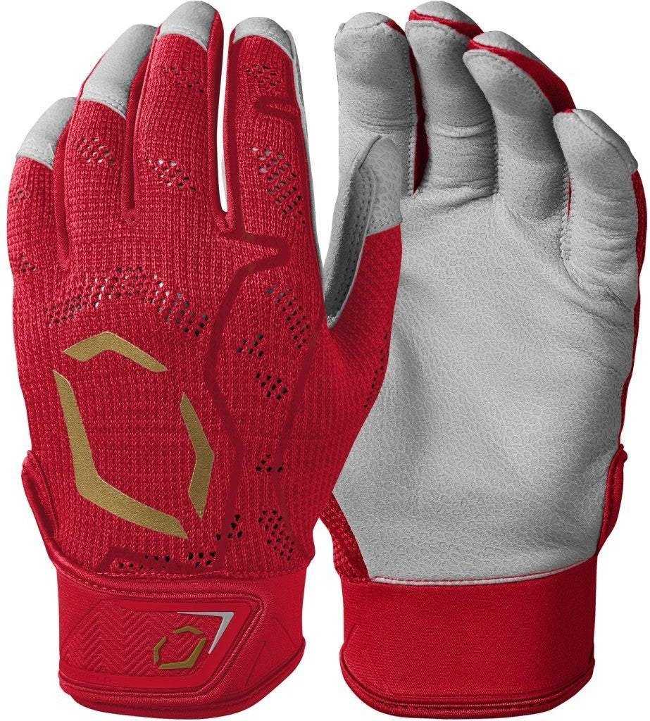 EvoShield Adult Pro-SRZ Batting Gloves - Scarlet - HIT A Double