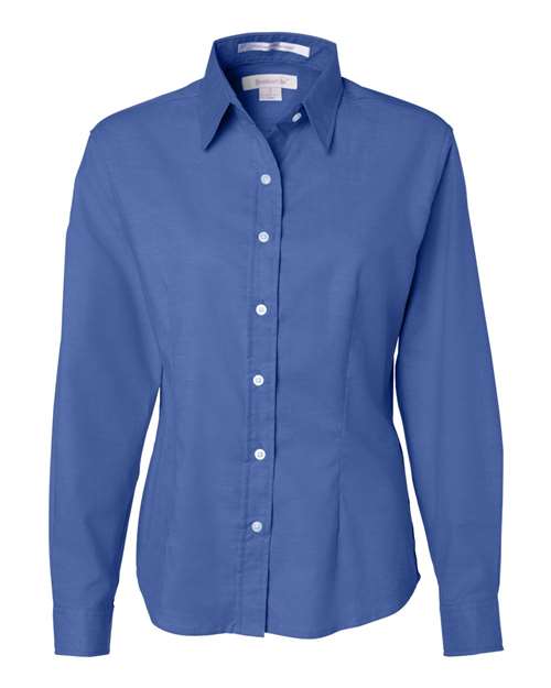 Featherlite 5233 Women's Long Sleeve Stain Resistant Oxford Shirt - French Blue - HIT a Double