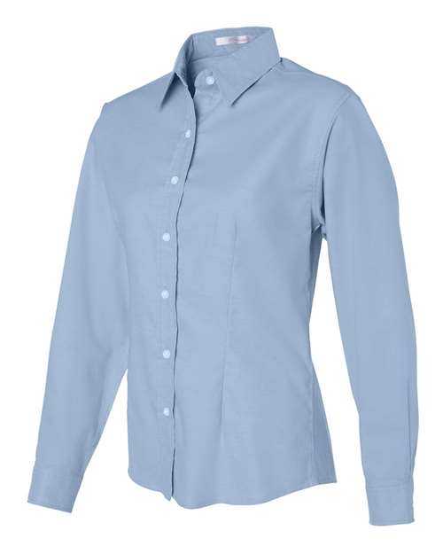 Featherlite 5233 Women's Long Sleeve Stain Resistant Oxford Shirt - Light Blue - HIT a Double