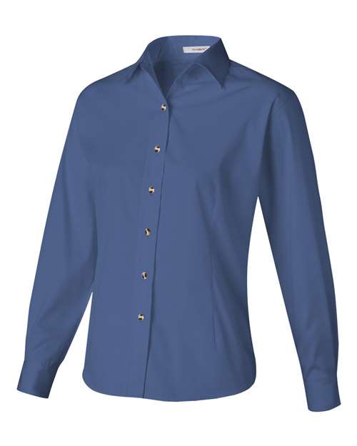 Featherlite 5283 Women's Long Sleeve Stain-Resistant Tapered Twill Shirt - Pacific Blue - HIT a Double