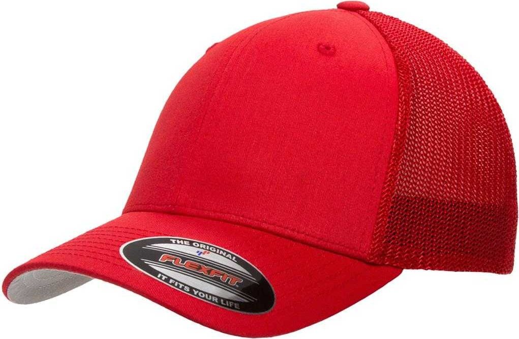 Flexfit 6511 Trucker Cap - Red - HIT a Double