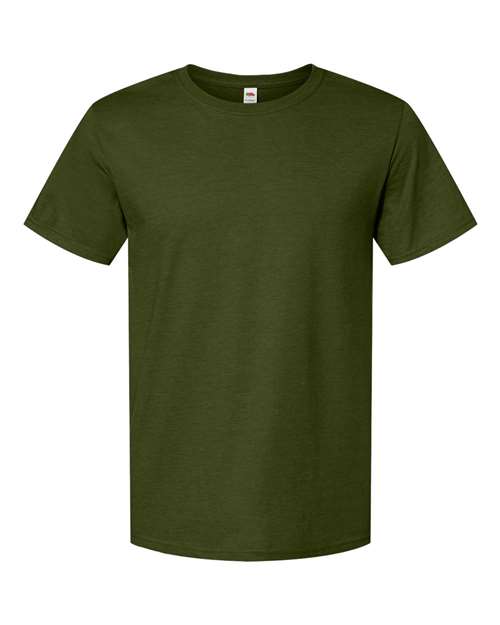 Fruit Of The Loom IC47MR Unisex Iconic T-Shirt - Military Green Heather - HIT a Double