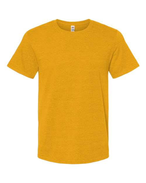 Fruit Of The Loom IC47MR Unisex Iconic T-Shirt - Mustard Heather - HIT a Double - 1