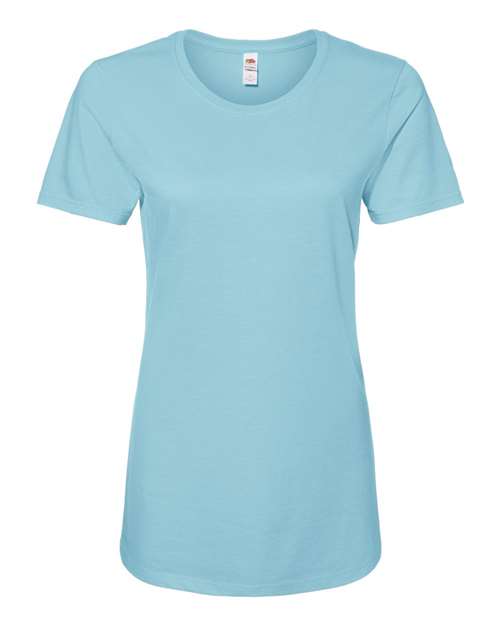 Fruit Of The Loom IC47WR Women's Iconic T-Shirt - Aqua Velvet Heather - HIT a Double - 1