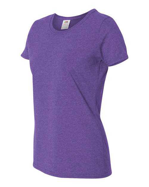 Fruit Of The Loom L3930R HD Cotton Women's Short Sleeve T-Shirt - Retro Heather Purple - HIT a Double