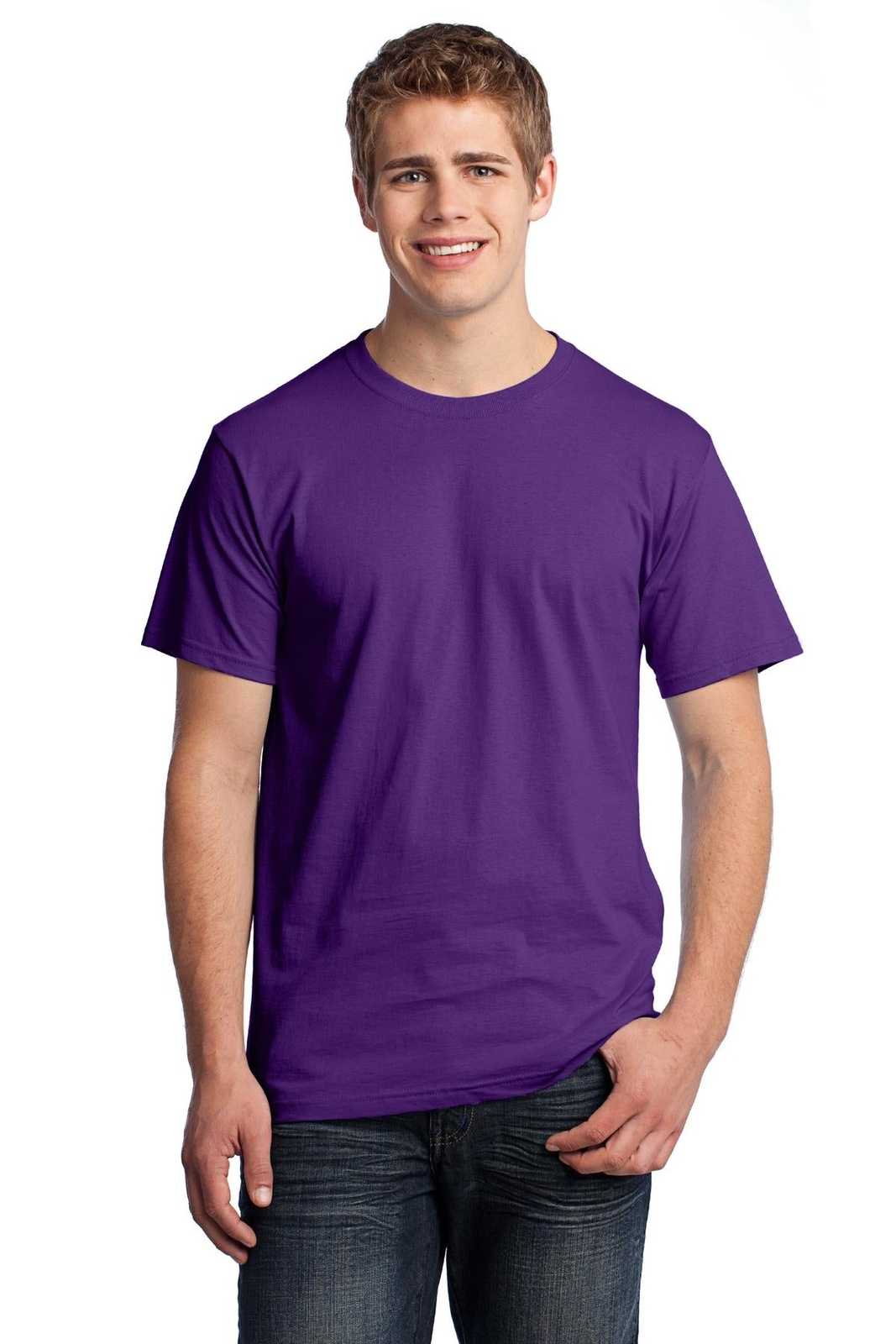 Fruit of the Loom 3930 HD Cotton 100% Cotton T-Shirt - Purple - HIT a Double