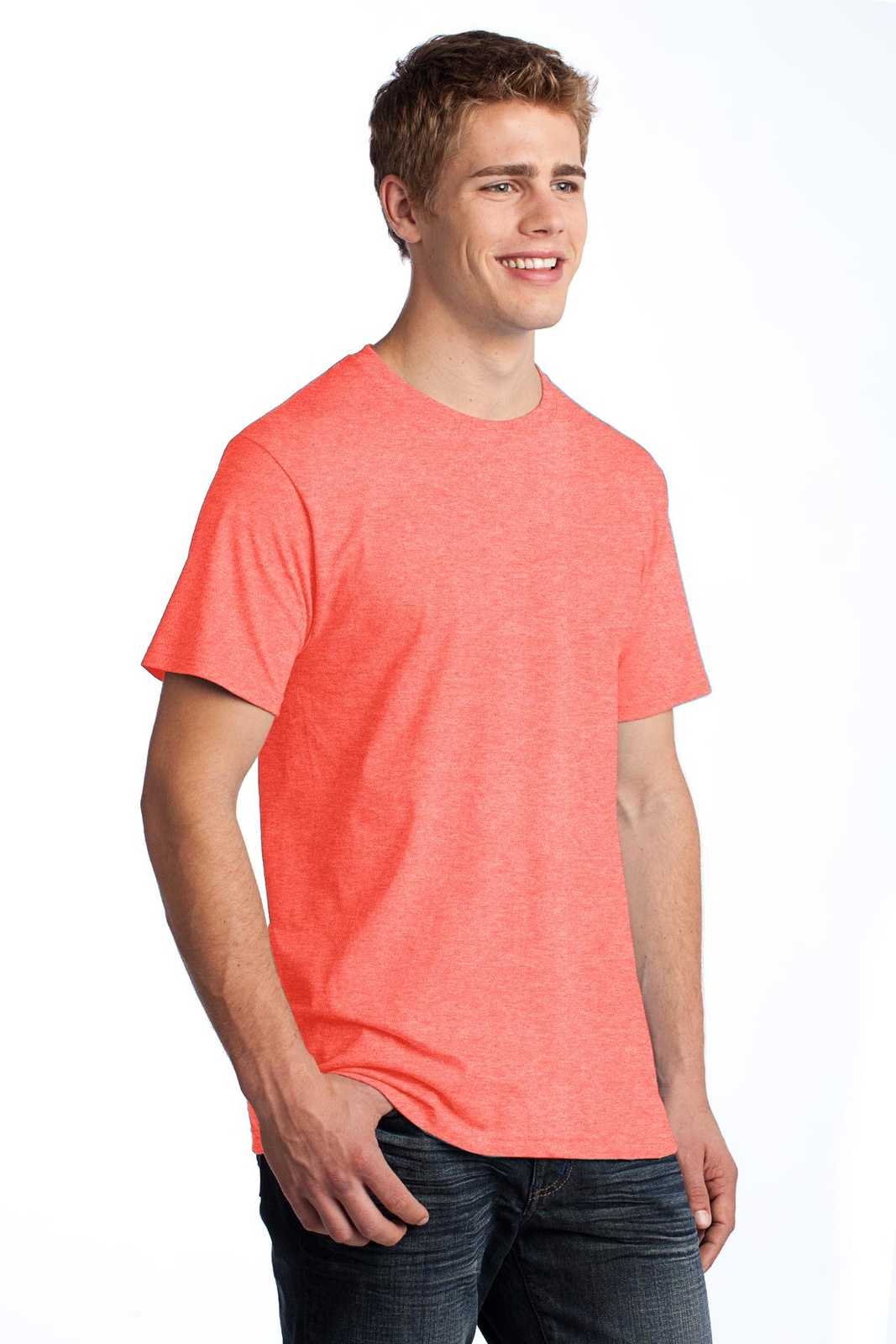 Fruit of the Loom 3930 HD Cotton 100% Cotton T-Shirt - Retro Heather Coral - HIT a Double