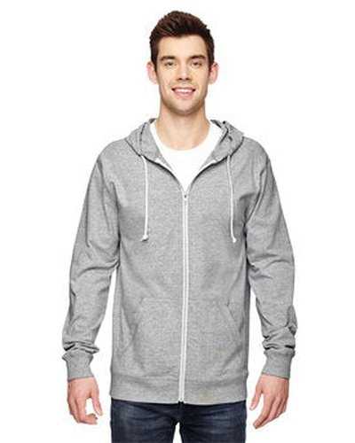 Fruit of the Loom SF60R Adult Sofspun Jersey Full-Zip Hooded Sweatshirt - Athletic Heather - HIT a Double