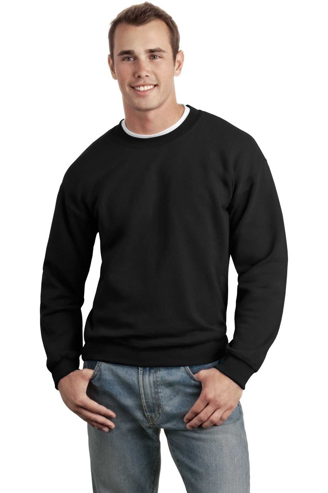 Gildan 12000 Dryblend Crewneck Sweatshirt - Black - HIT a Double