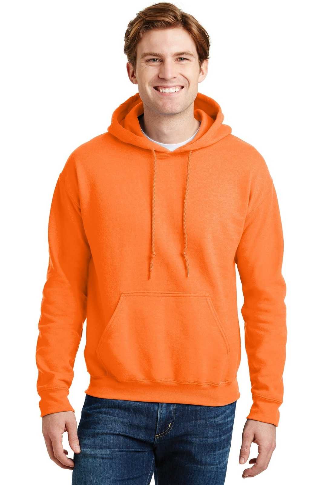 Gildan 12500 Dryblend Pullover Hooded Sweatshirt - S. Orange - HIT a Double