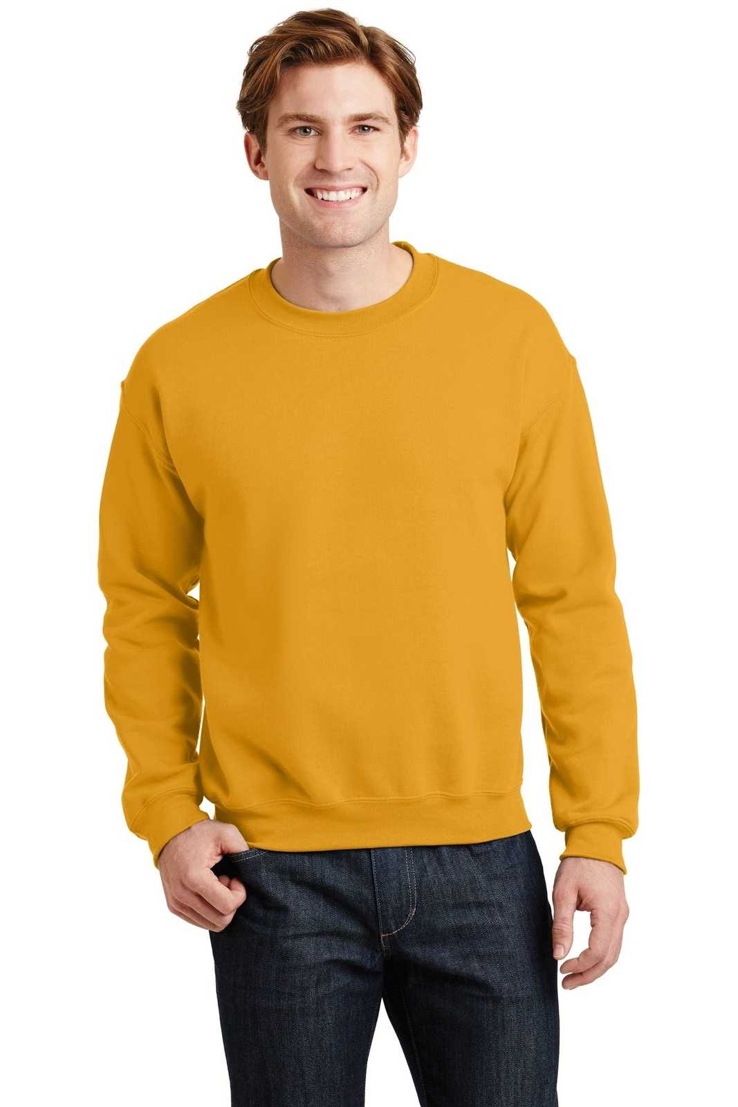 Gildan 18000 Heavy Blend Crewneck Sweatshirt - Gold - HIT a Double