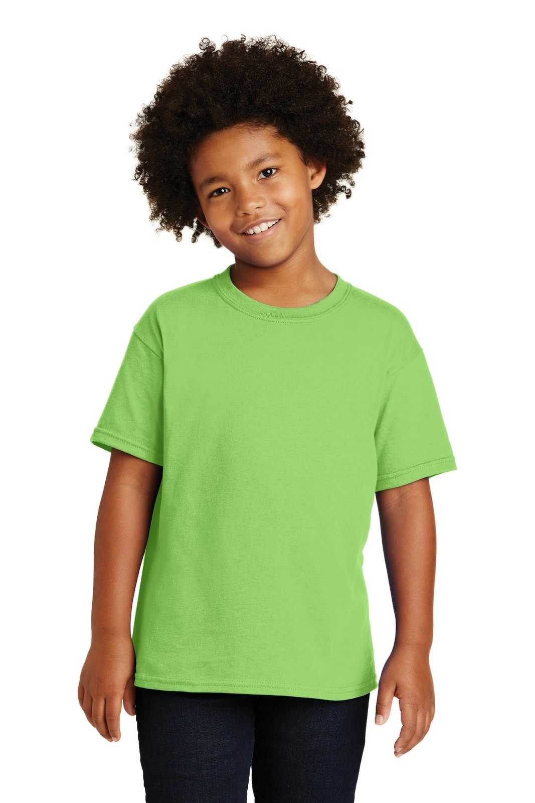 Gildan 5000B Youth Heavy Cotton 100% Cotton T-Shirt - Lime - HIT a Double