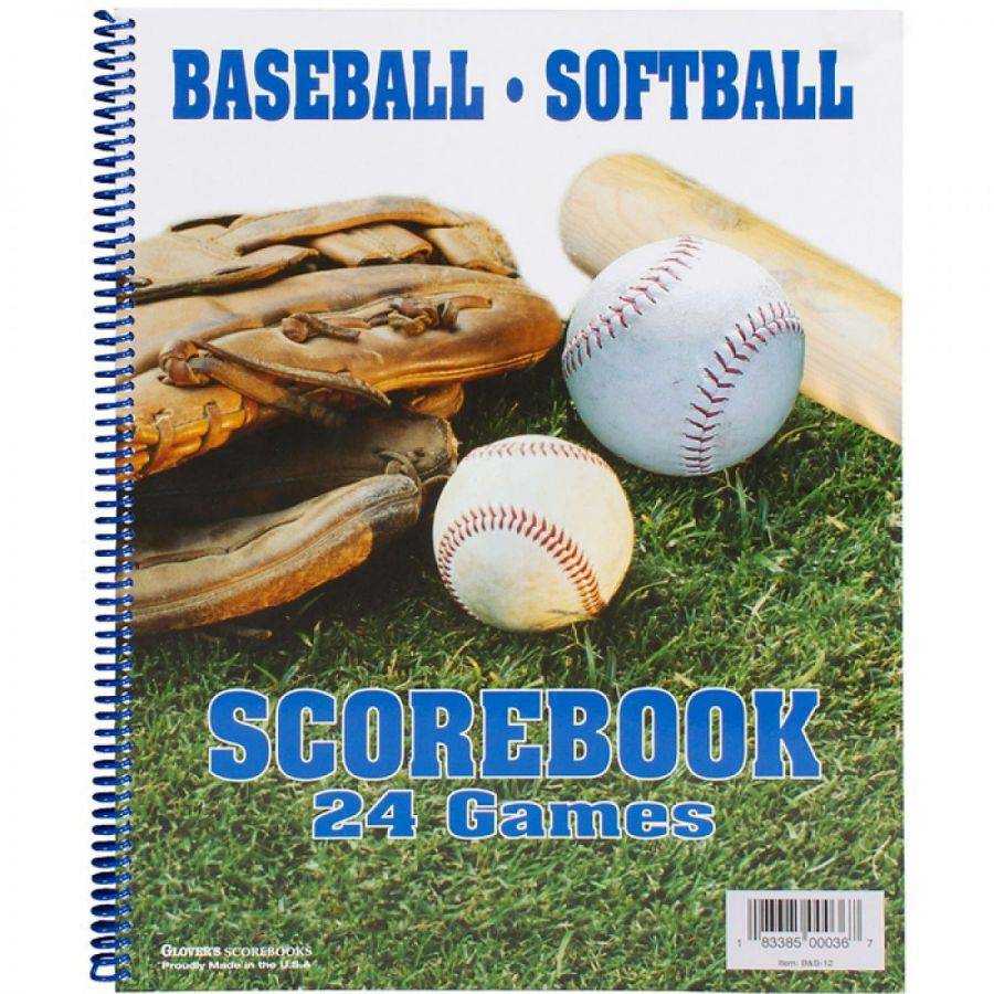 Glover's Baseball Softball Scorebooks (24 Games) - 1 ea - HIT a Double