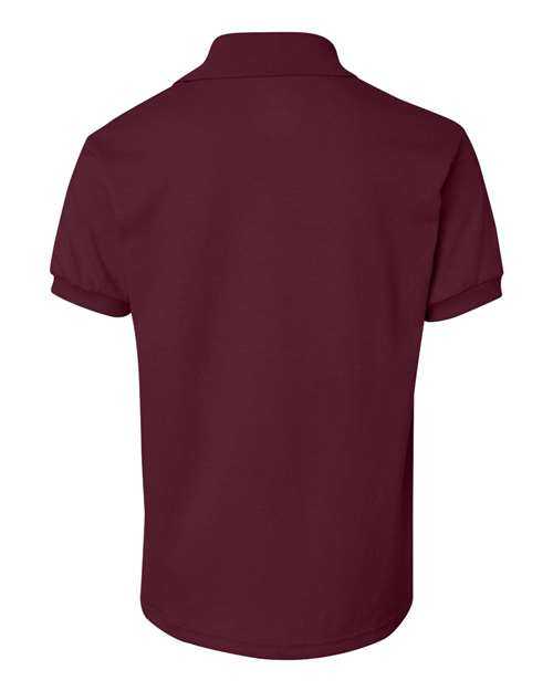 Hanes 054Y Youth Ecosmart Jersey Polo - Maroon - HIT a Double