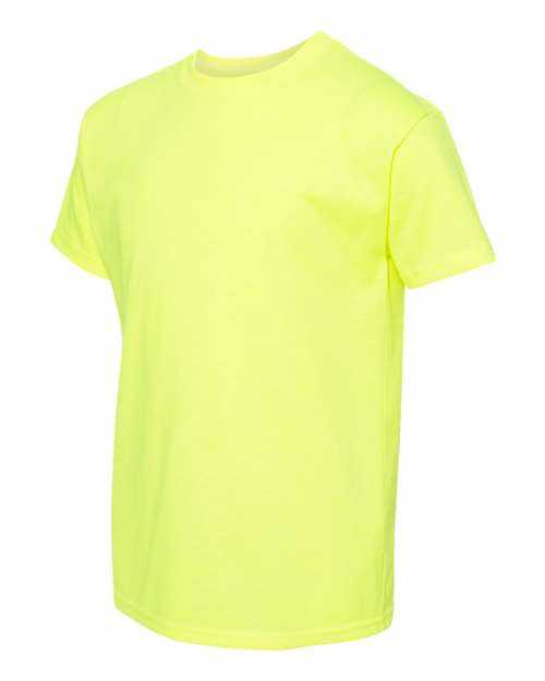 Hanes 5370 Ecosmart Youth Short Sleeve T-Shirt - Safety Green - HIT a Double
