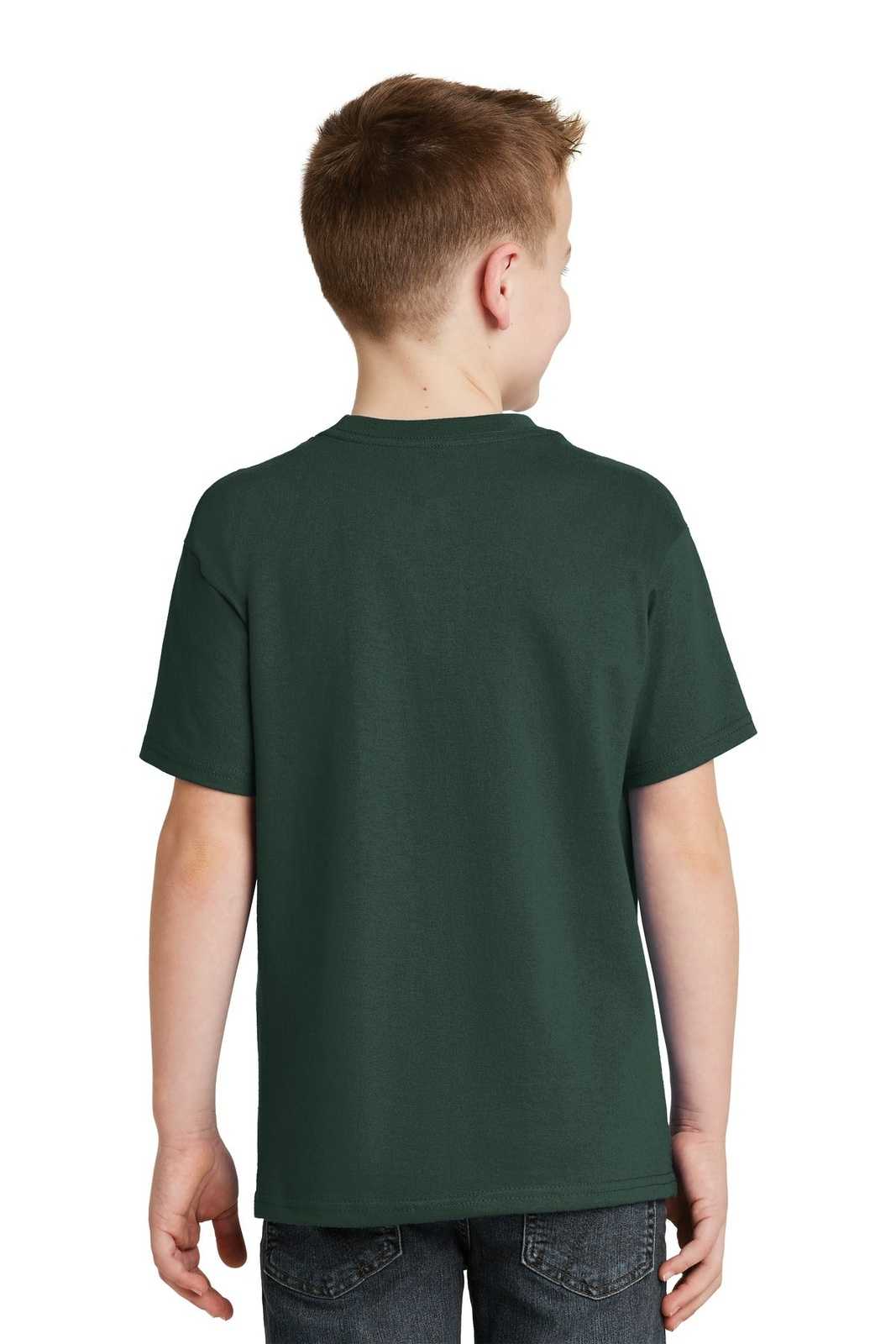 Hanes 5450 Youth Tagless 100% Cotton T-Shirt - Deep Forest - HIT a Double