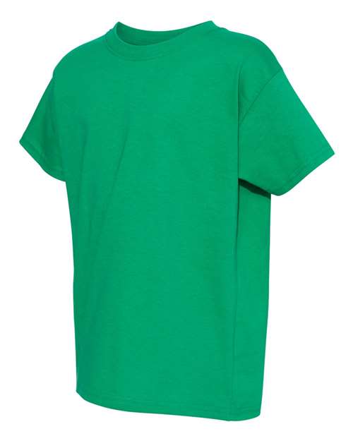 Hanes 5480 Essential-T Youth Short Sleeve T-Shirt - Kelly Green - HIT a Double