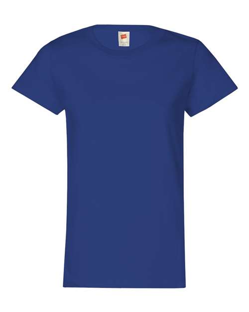 Hanes 5680 Essential-T Womens Short Sleeve T-Shirt - Deep Royal - HIT a Double