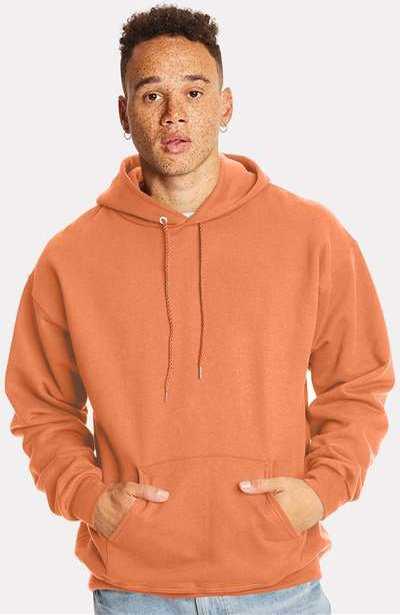 Hanes F170 Ultimate Cotton Hooded Sweatshirt - Pumpkin" - "HIT a Double