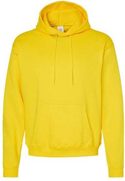 Hanes P170 Ecosmart Hooded Sweatshirt - Athletic Yellow" - "HIT a Double