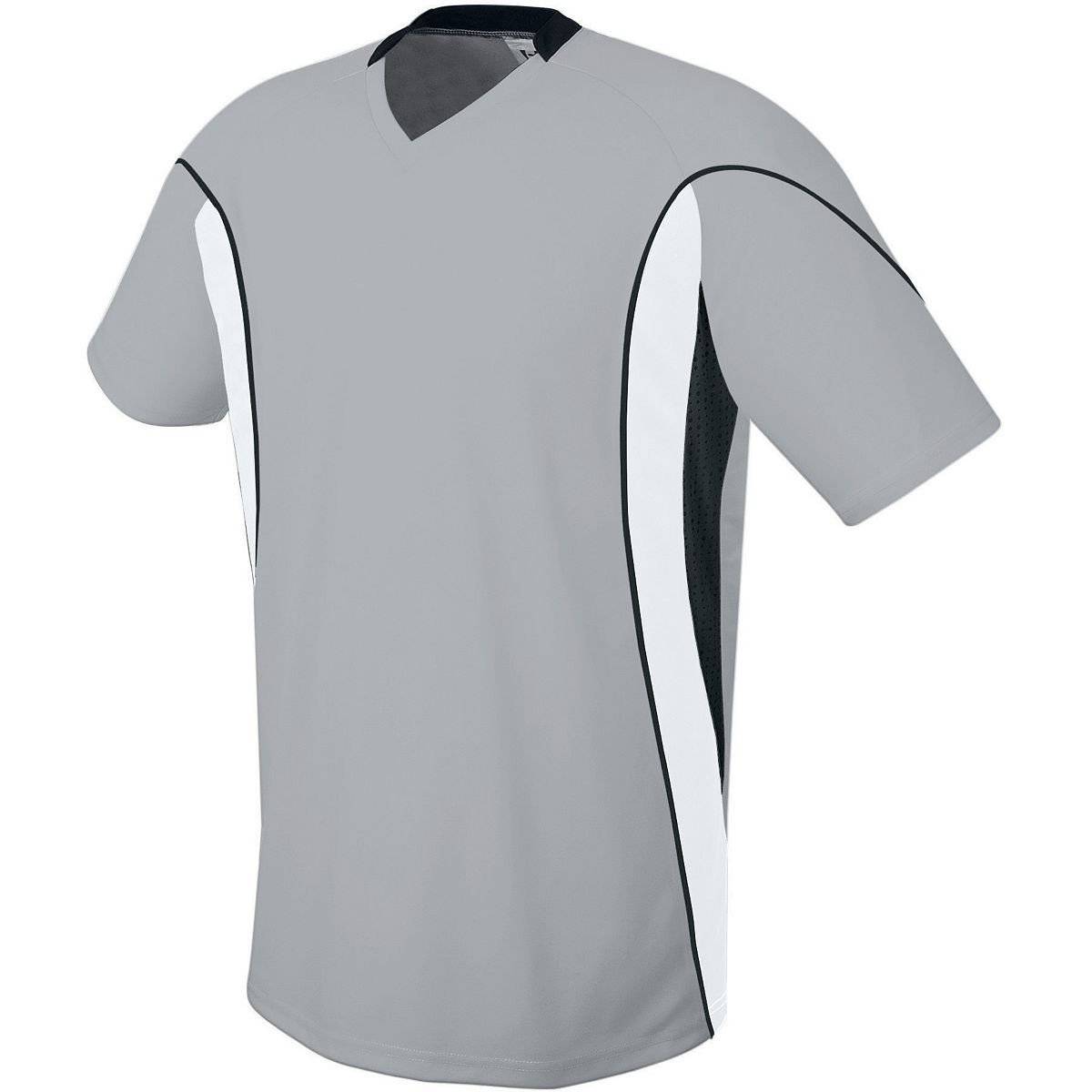 High Five 322740 Helix Soccer Jersey Adult - Silver Gray White Black - HIT a Double