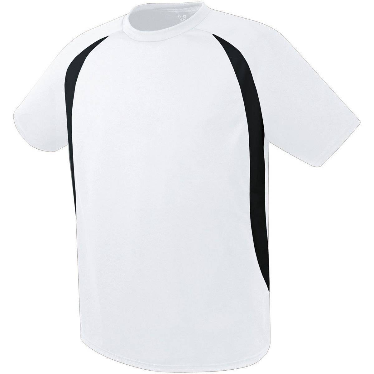 High Five 322780 Liberty Soccer Jersey Adult - White Black - HIT a Double