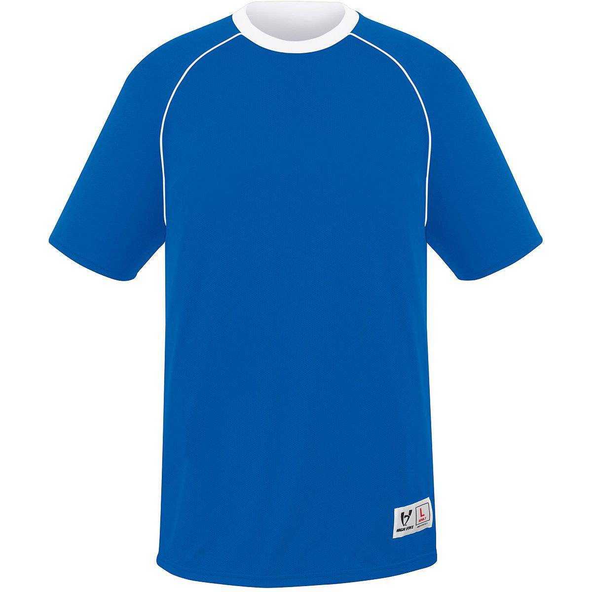 High Five 322900 Adult Conversion Reversible Jersey - Royal White - HIT a Double