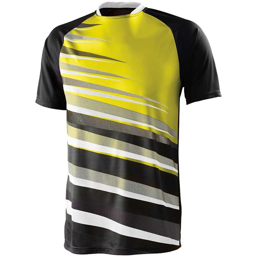 High Five 322911 Youth Galactic Jersey - Black White Power Yellow - HIT a Double