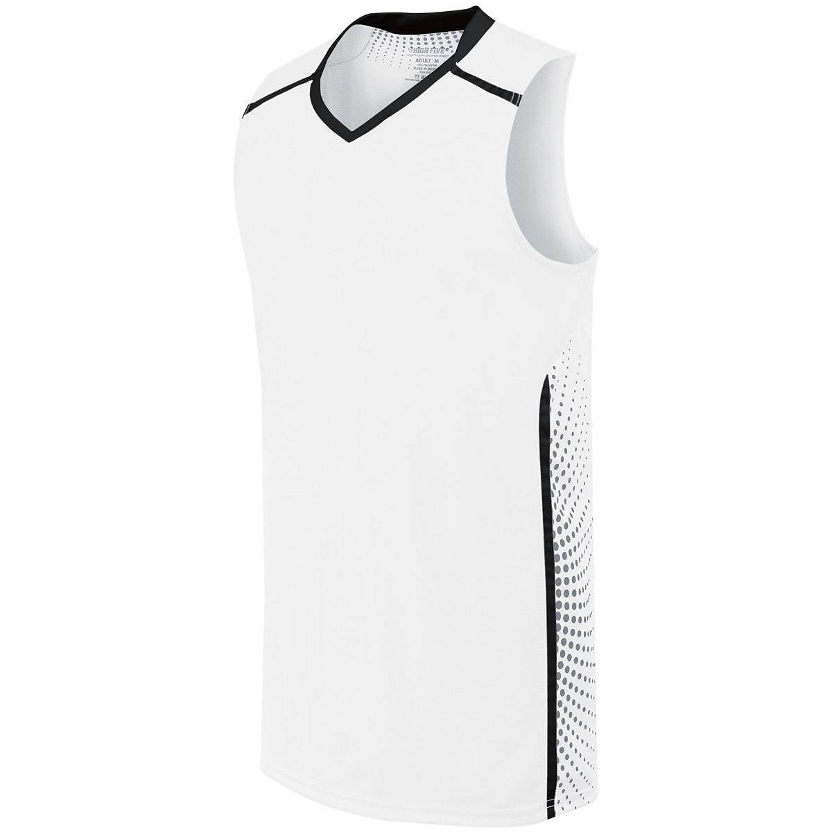 High Five 332390 Adult Comet Jersey - White Black Graphite - HIT a Double