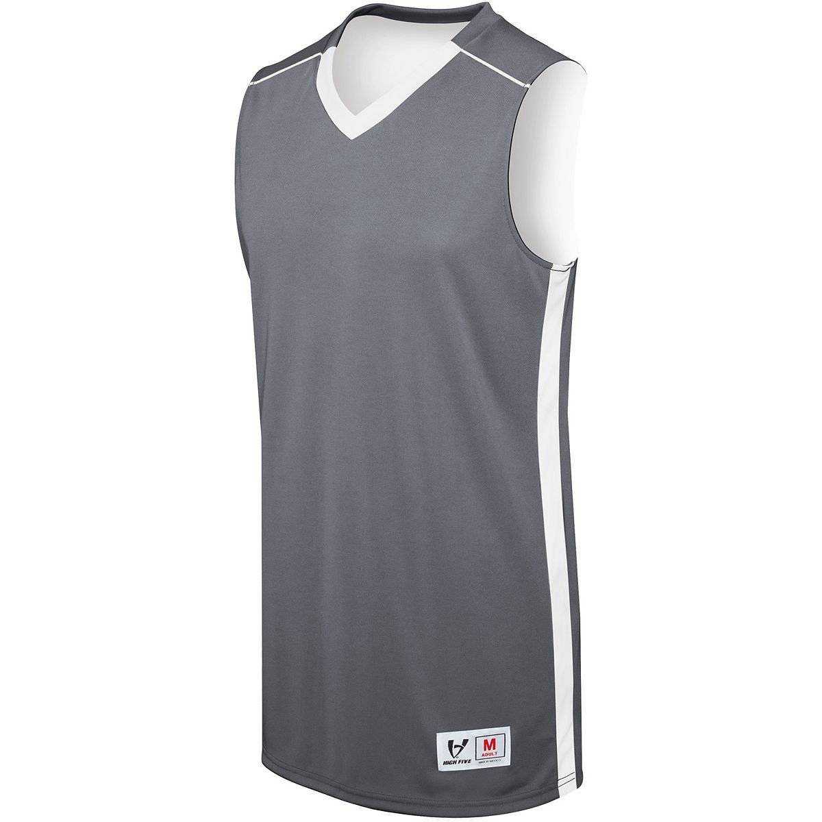 High Five 332400 Adult Reversible Competition Jersey - Graphite White - HIT a Double