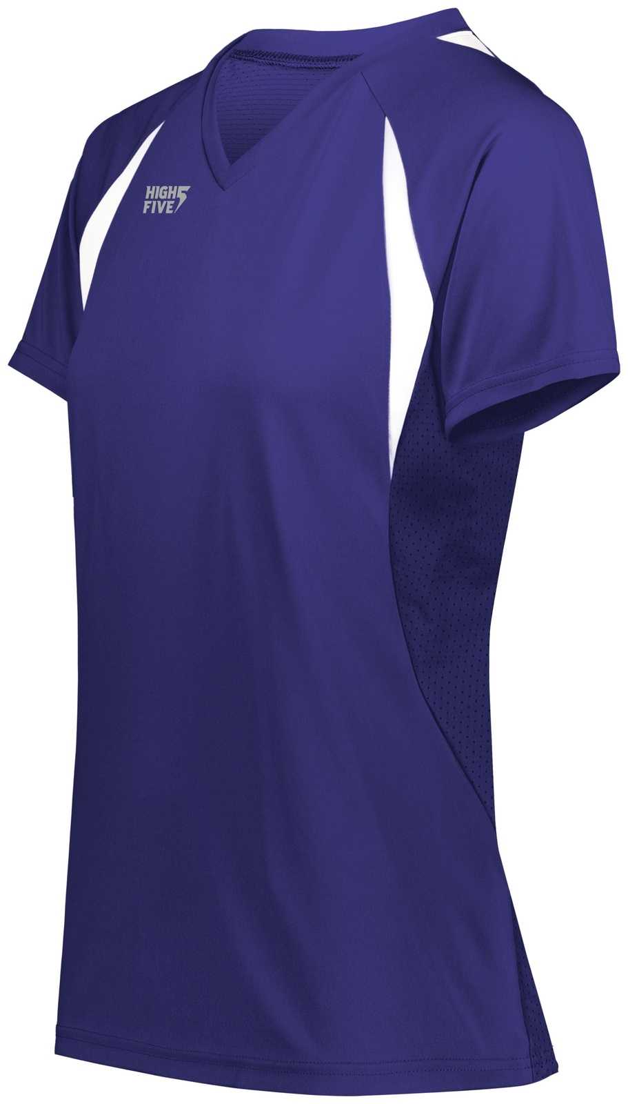High Five 342232 Ladies Color Cross Jersey - Purple White - HIT a Double
