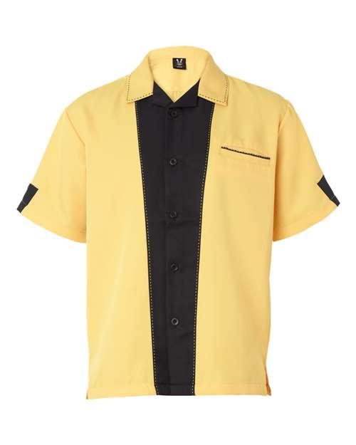Hilton HP2245 Monterey Bowling Shirt - Gold Black - HIT a Double