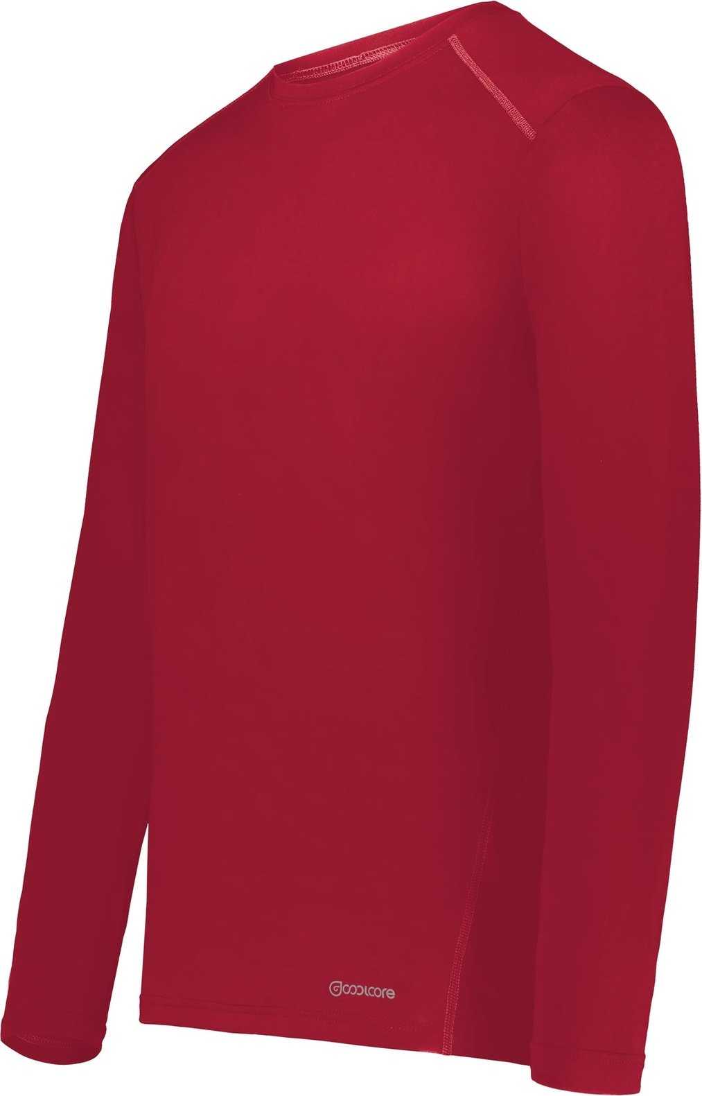 Holloway 222138 Coolcore Essential Long Sleeve Tee - Scarlet - HIT a Double