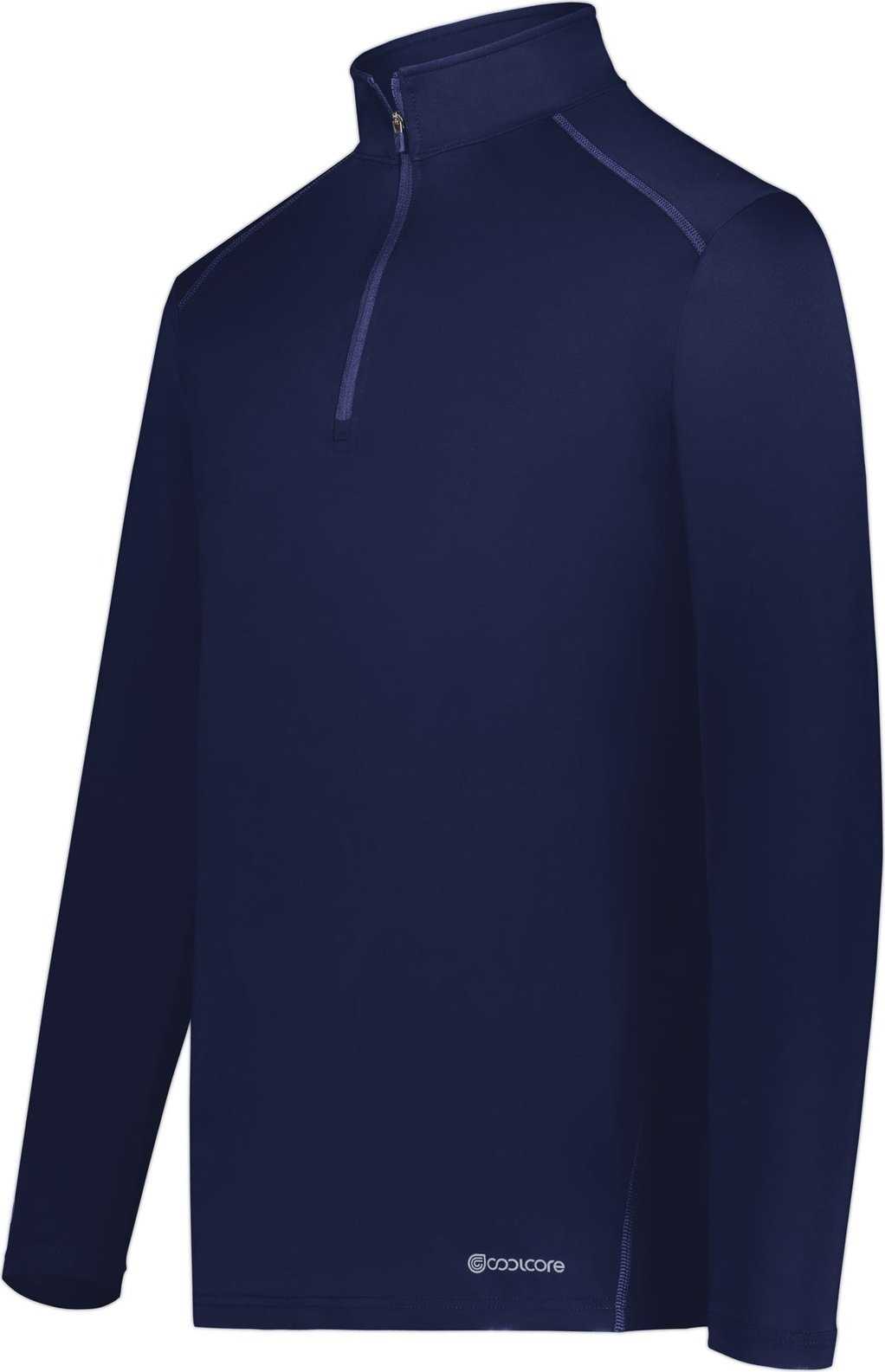 Holloway 222140 Coolcore 1/4 Zip Pullover - Navy - HIT a Double