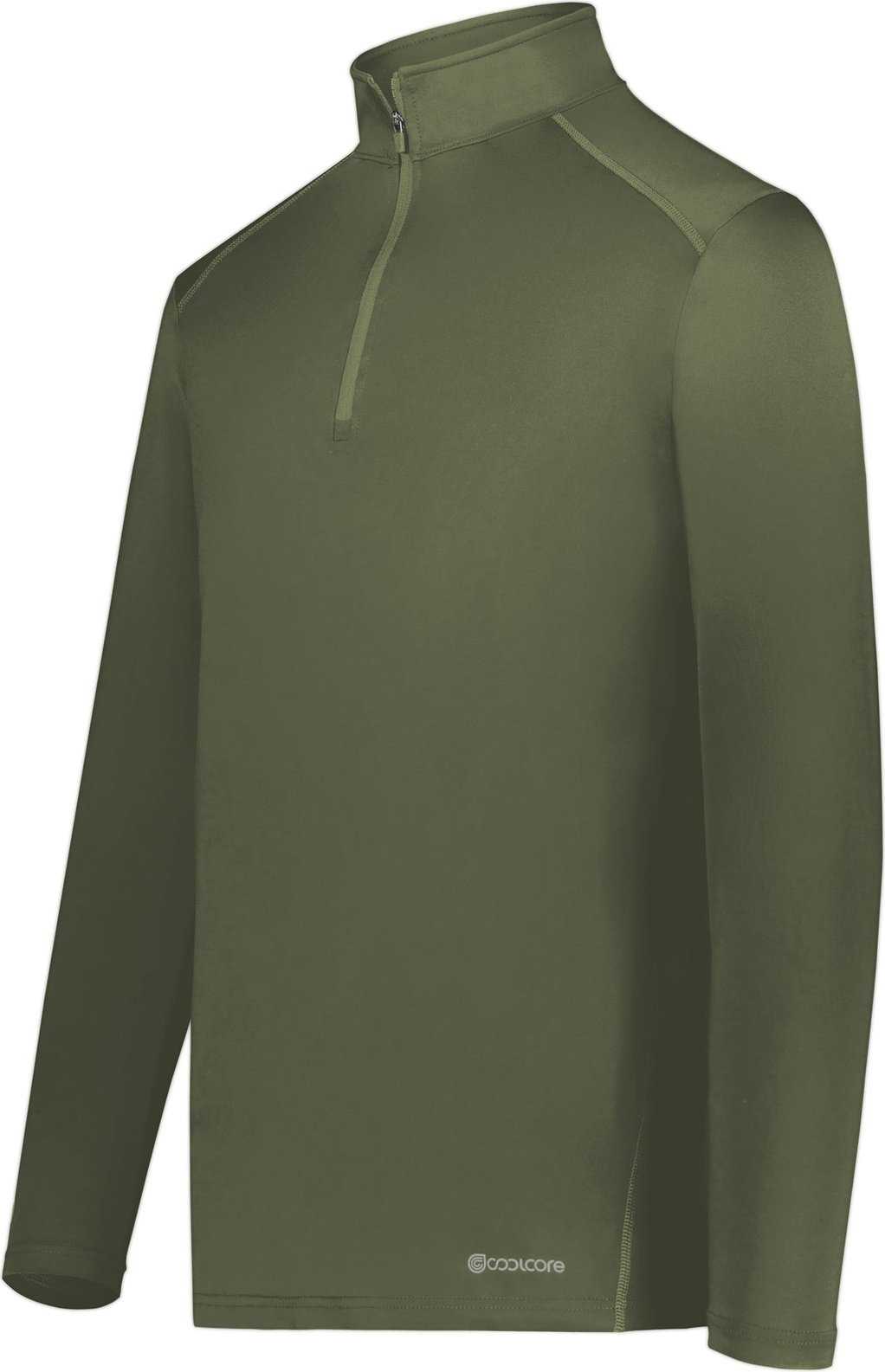 Holloway 222140 Coolcore 1/4 Zip Pullover - Olive - HIT a Double