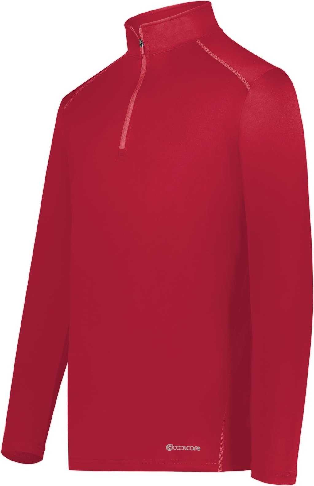Holloway 222140 Coolcore 1/4 Zip Pullover - Scarlet - HIT a Double