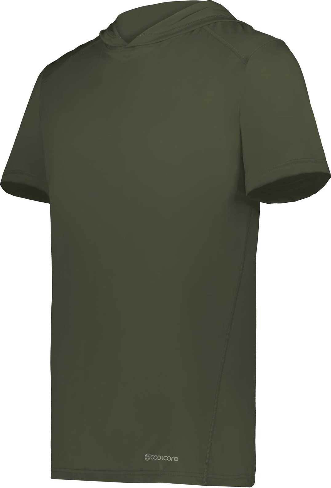 Holloway 222142 Coolcore Short Sleeve Hoodie - Olive - HIT a Double