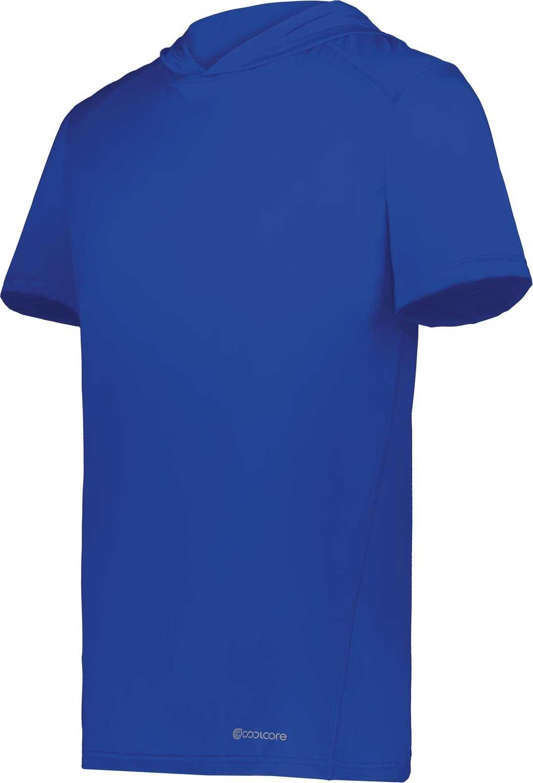 Holloway 222142 Coolcore Short Sleeve Hoodie - Royal - HIT a Double