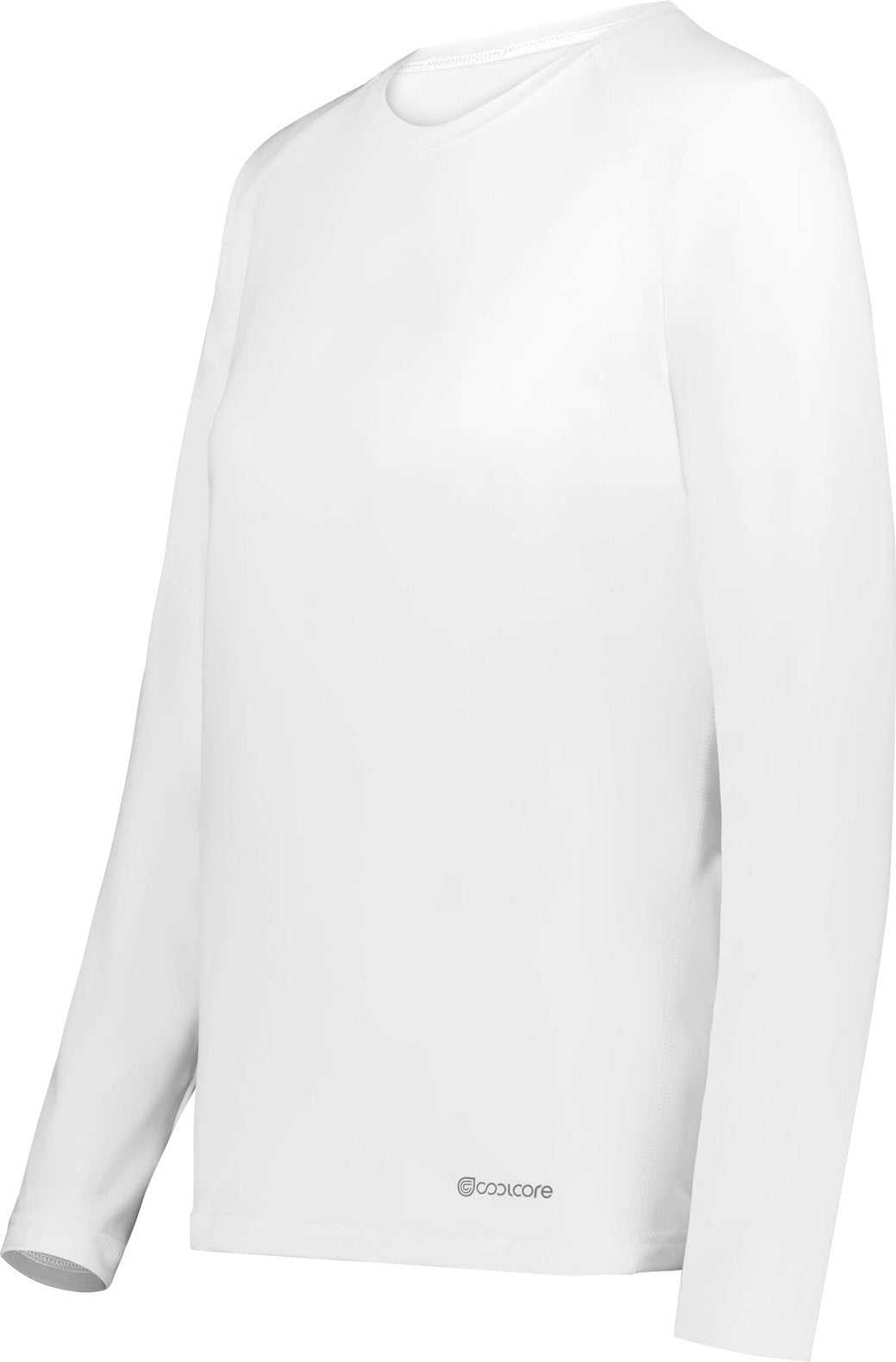 Holloway 222338 Ladies Coolcore Essential Long Sleeve Tee - White - HIT a Double