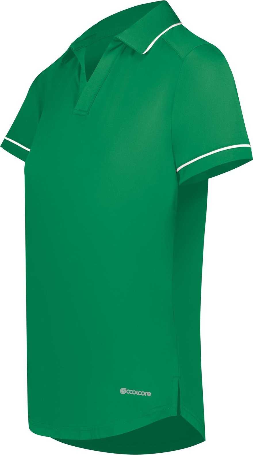 Holloway 222701 Ladies Coolcore Performance Polo - Kelly White - HIT a Double