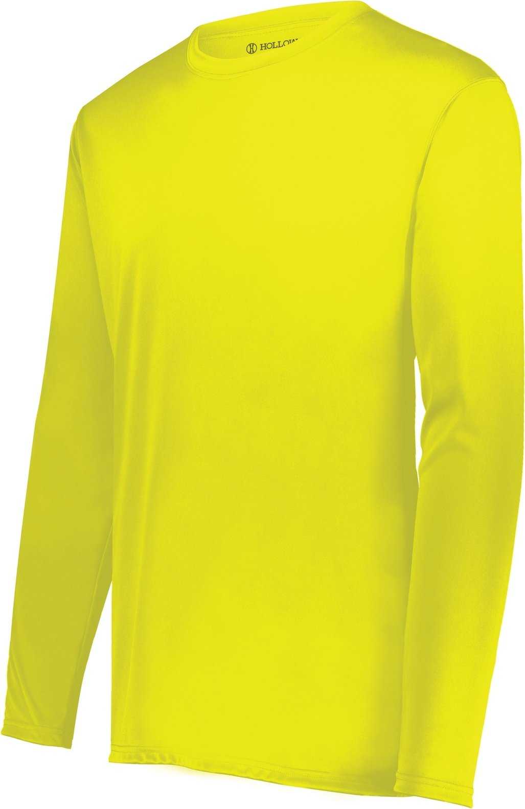 Holloway 222822 Momentum Long Sleeve Tee - Safety Yellow - HIT a Double