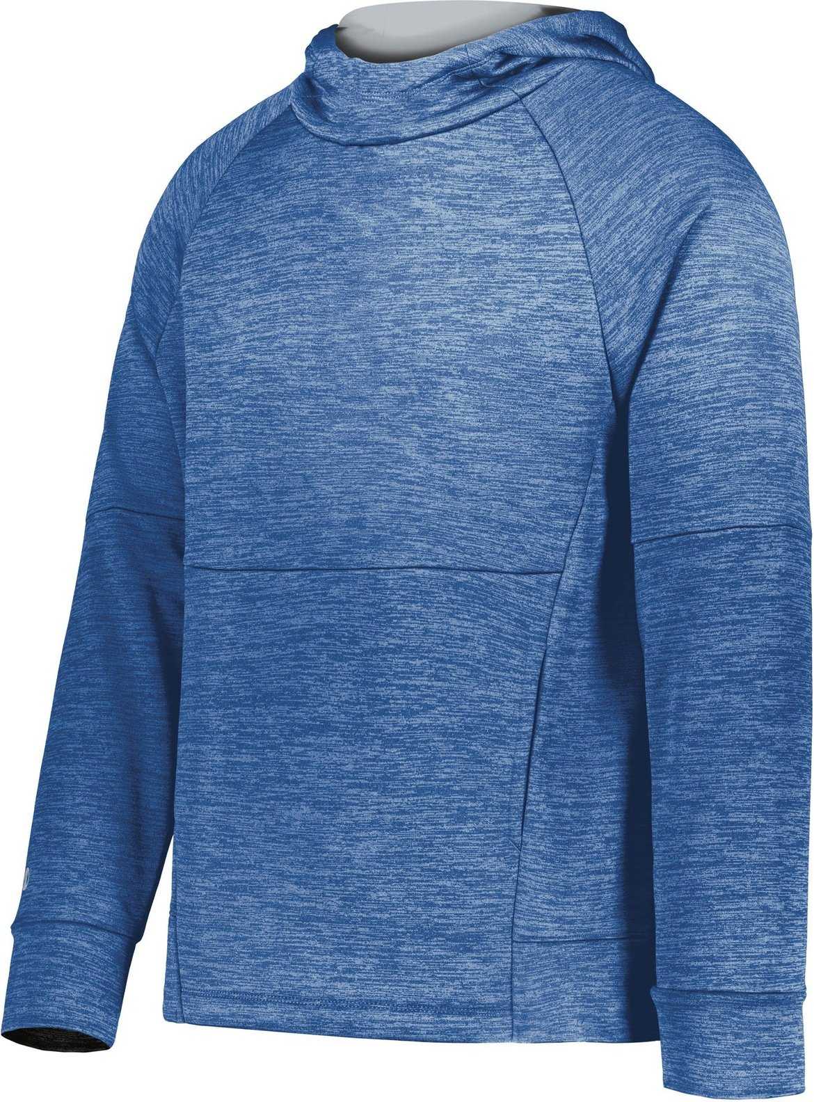 Holloway 223680 Youth All Pro Performance Fleece Hoodie - Royal Heather Silver - HIT a Double