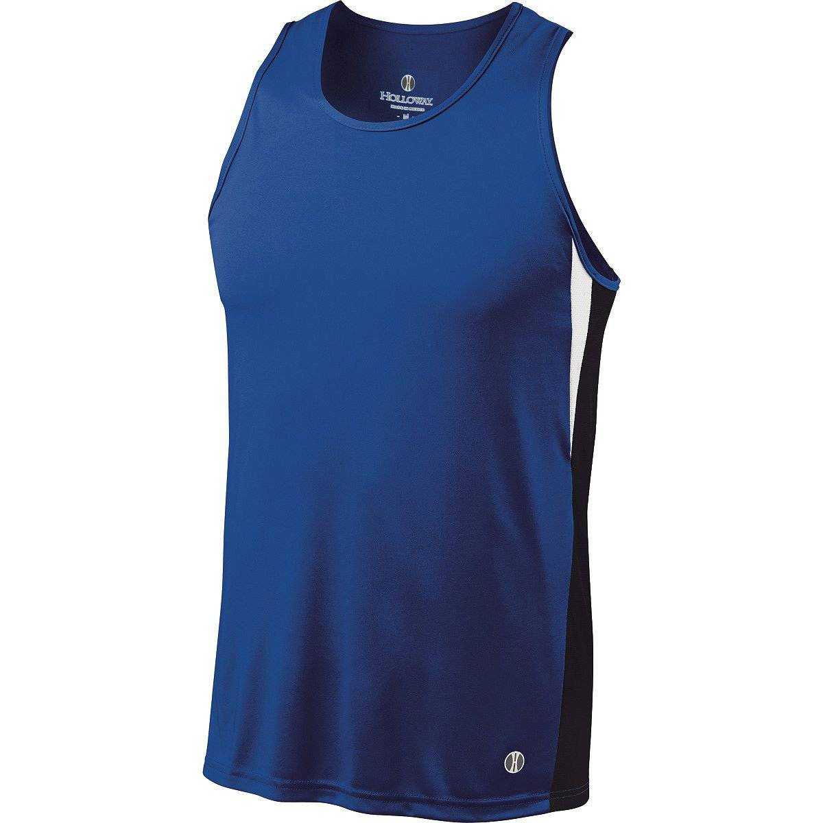 Holloway 221040 Vertical Singlet - Royal Black White - HIT a Double