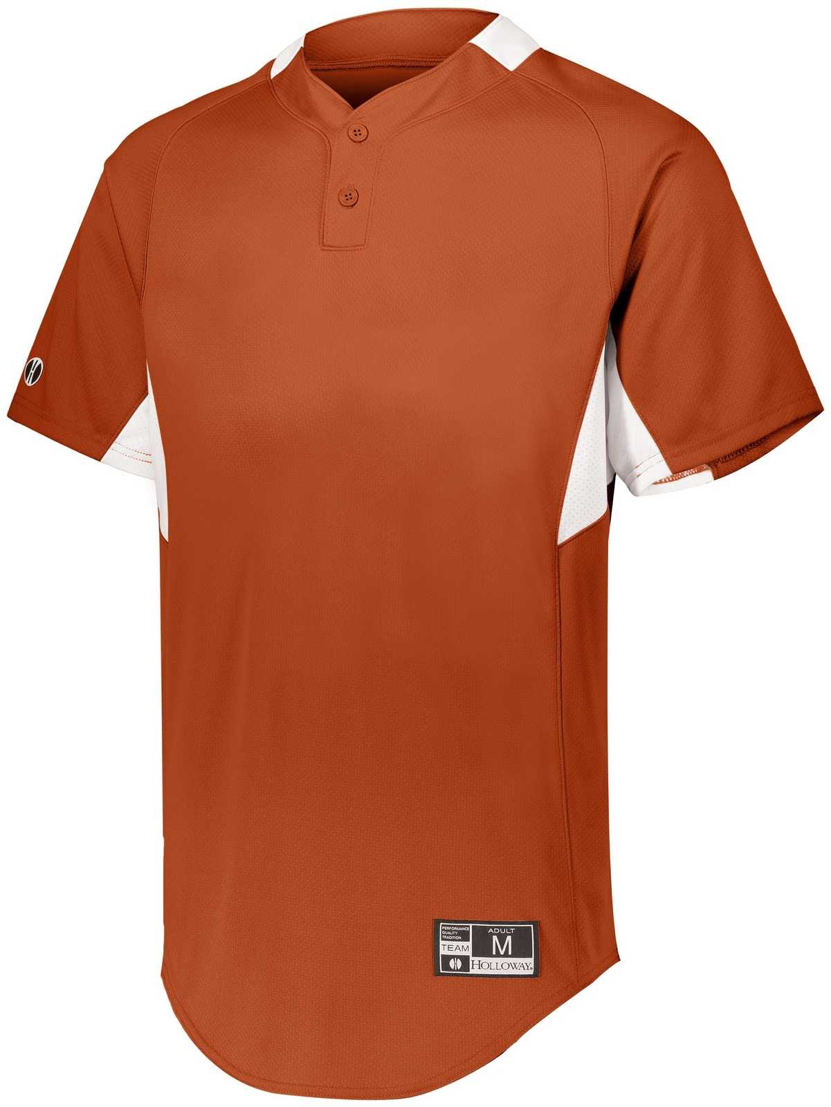 Holloway 221224 Youth Game7 Two-Button Baseball Jersey - Orange White - HIT a Double