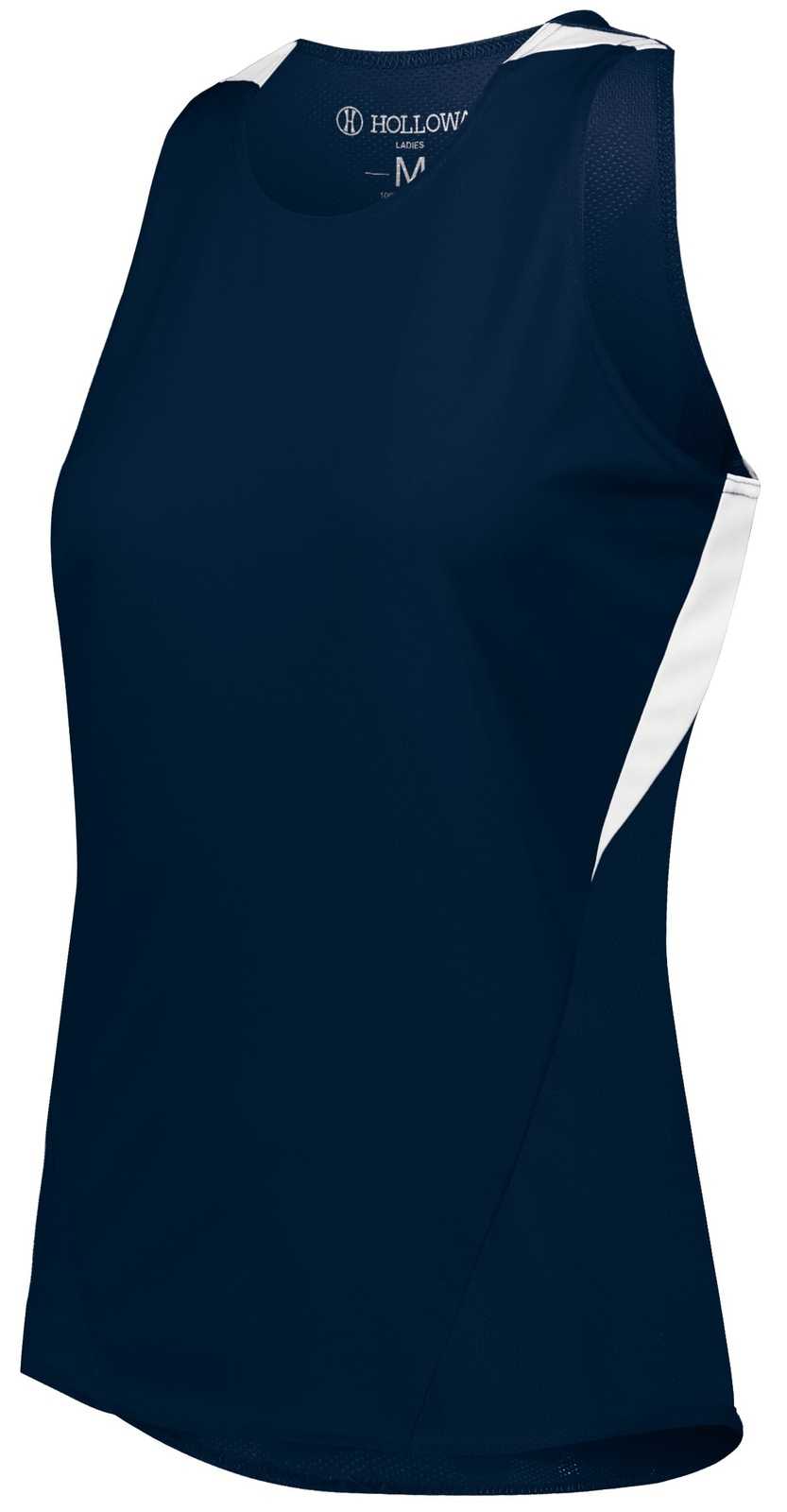 Holloway 221335 Ladies Pr Max Track Jersey - Navy White - HIT a Double