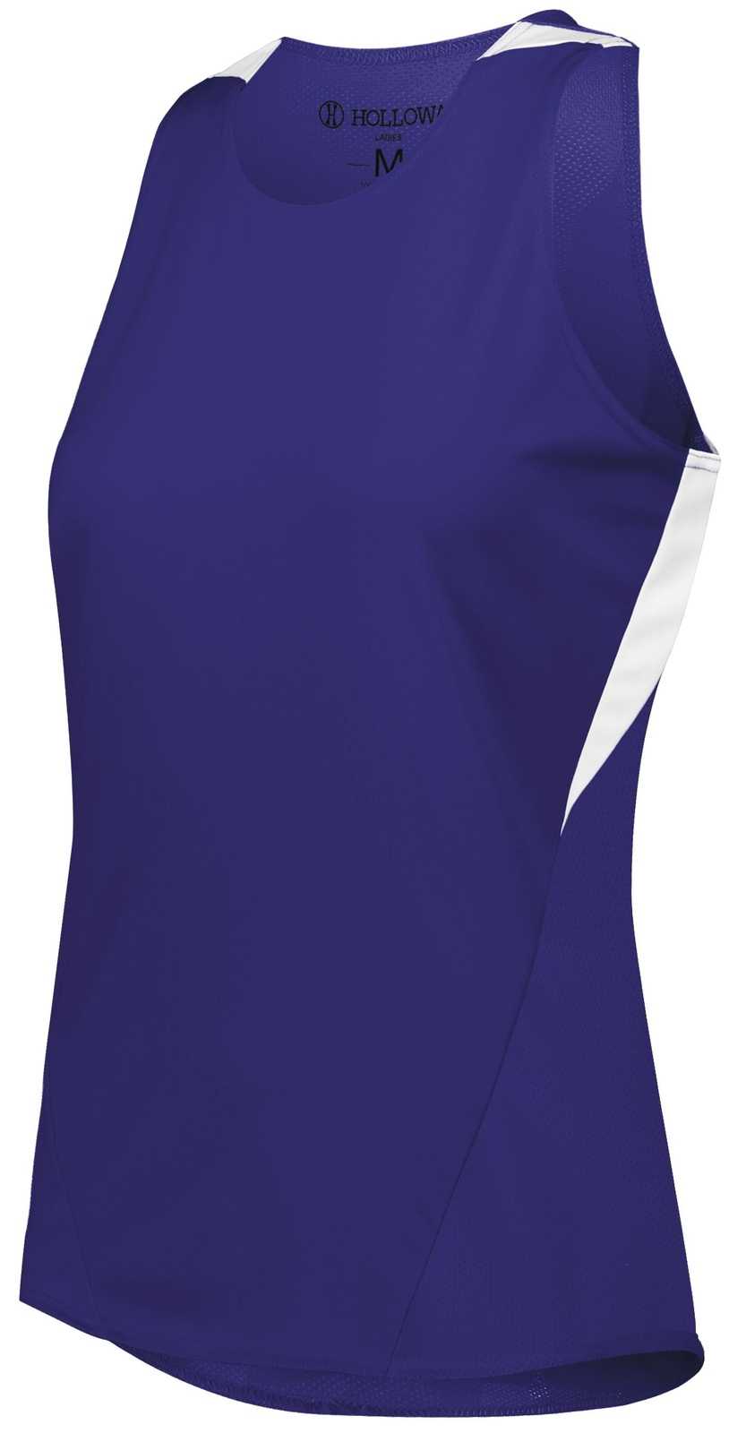 Holloway 221335 Ladies Pr Max Track Jersey - Purple White - HIT a Double